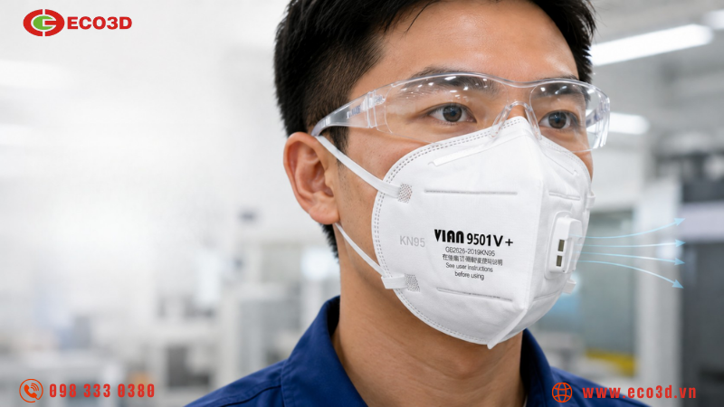 Giải pháp “Hạ nhiệt” cho đường hô hấp: Vì sao van thở trên khẩu trang VIAN KN95 9501V quan trọng?